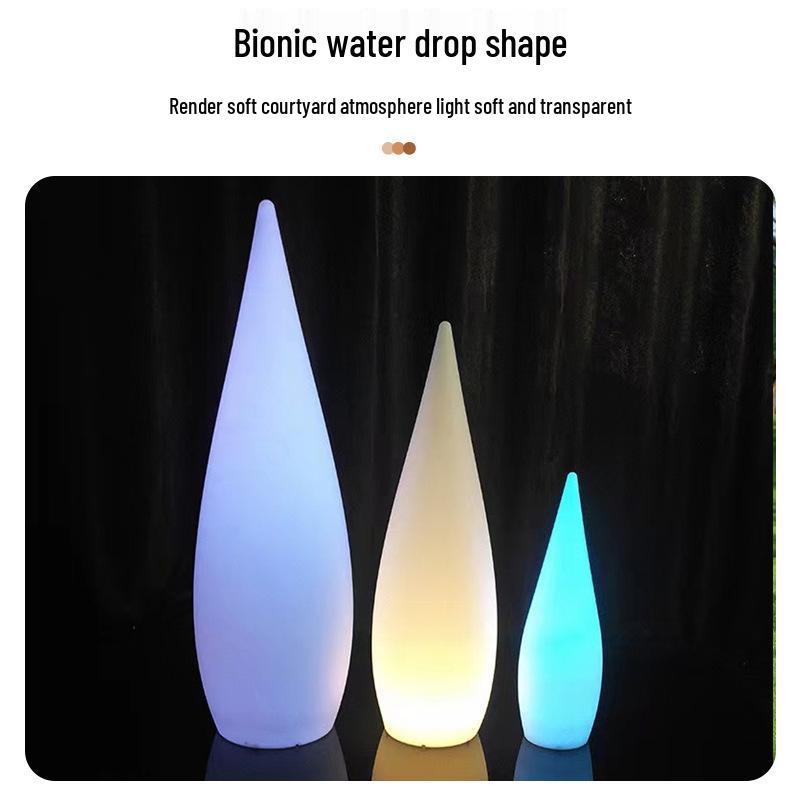 Luminous Teardrop Outdoor Floor Lamp: Perfect for Camping, Weddings, Gardens, Villas, Pools, and Paths