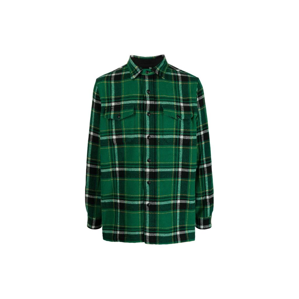 Polo Ralph Lauren Ss22 Straight Collar Plaid Fitted Long Sleeve Shirt Men Shirts Green 710850323-001
