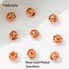 18K Gold Plated Brass Beads For Bracelets, 4/6/8mm Round Hollow Spacer Beads,Separators For Beads,DIY Jewelry Making Accessories