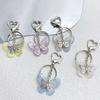 Acrylic Butterfly Keychain Colorful Key Pendant Transparent Butterfly Charm Keyring Fashionable Key Chain Ornament