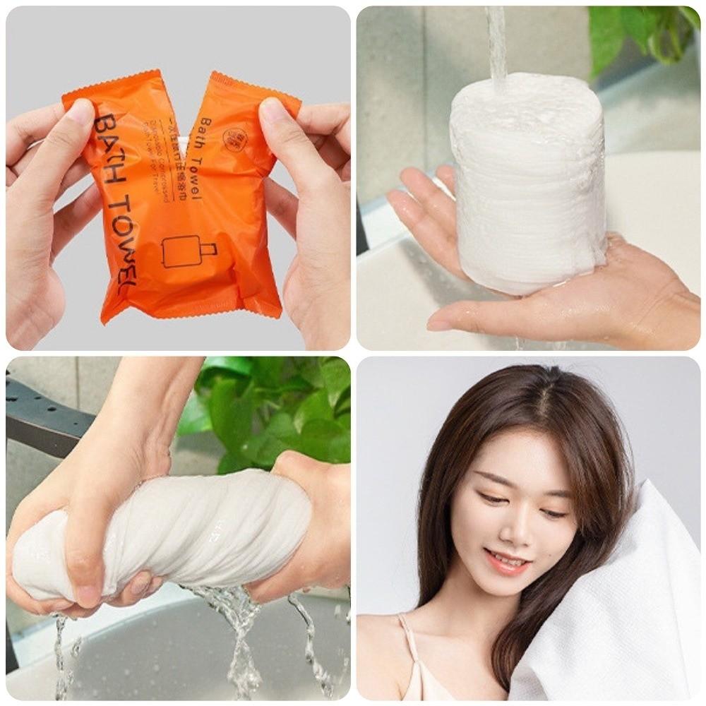 5 buc 70x140cm Prosop de baie de unică folosință Prosop mare îngroșat comprimat Prosop pufos ușor Prosop de călătorie Esențial pentru călătorie