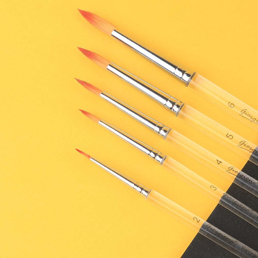 6pcs Soft Hair Watercolor Drawing Brushes Different Shape Art Paint Brushes  Child