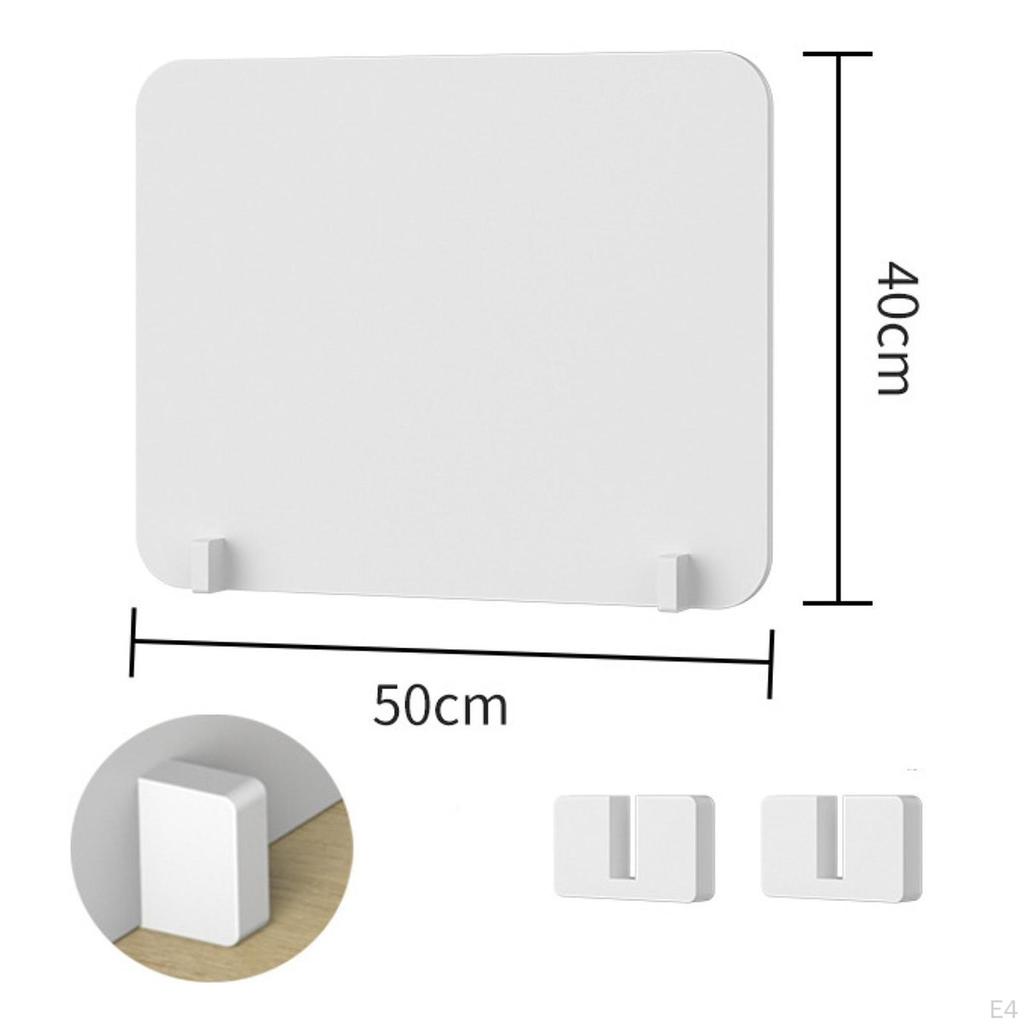 Desk Divider Panel with Clamps for Computer Workspaces Freestanding Shield