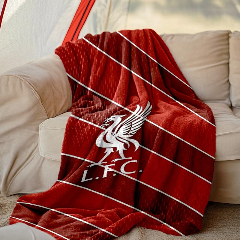 Liverpool FC Blanket Lightweight Print Throw Blanket For Couch, Bed, Car, A Heartfelt Gift for Your Family and Friends