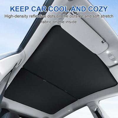 2 Stück Dach Sonnenschutz Vorne Hinten Schiebedach Sonnenschutz Vorne Hinten Oberes Glasfenster Dachabdeckung für Tesla Model 3 2025 Vorne Hinten Schiebedach