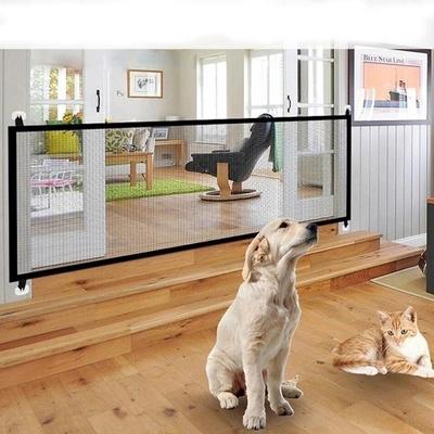 Pet Dog Fence Indoor Isolation Gate Foldable Playpen Ingenious Safety Barrier Protection Net Security Mesh Enclosure Accessories