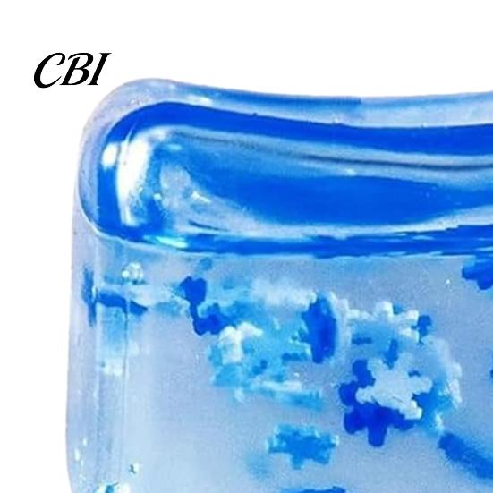 Ice Cube Fidget Toy Stress Balls with Snowflakes Inside, Sensory Squeeze Fidget, Slow Rise Soft for Kids and Adults Anxiety Relief, Birthday
