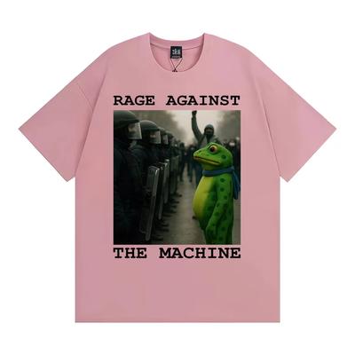 Rage Against The Machine Portland Frog Protest Funny Meme Tshirt Men Women Clothing Fashion Humor Oversized T Shirts Streetwear