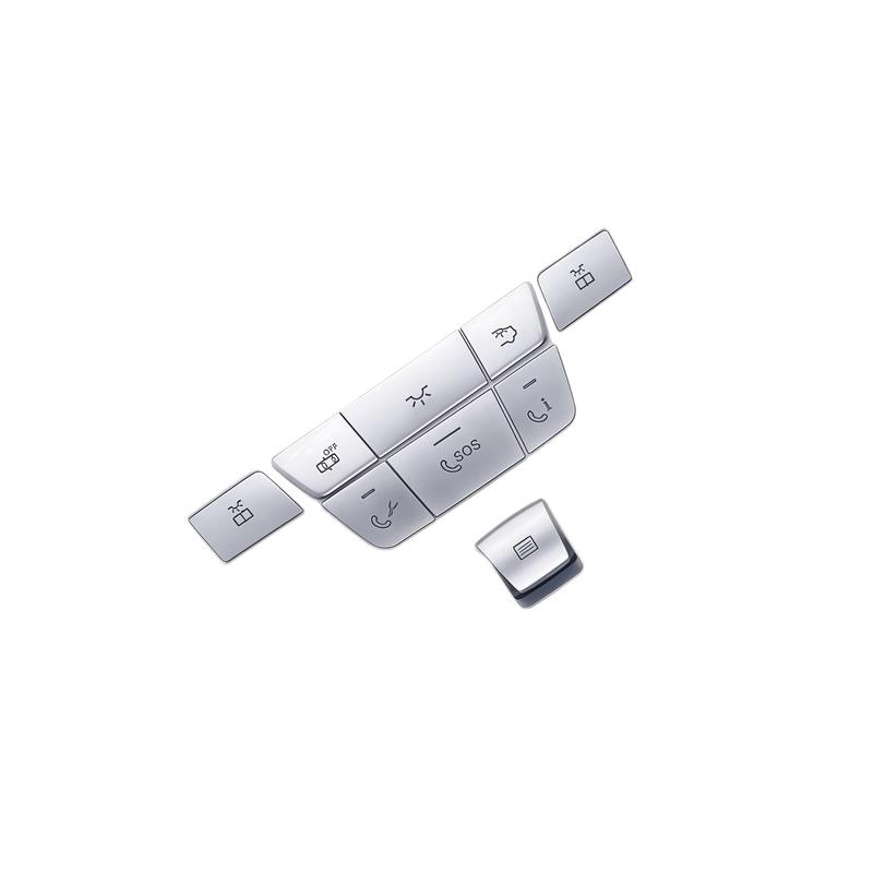 For Mercedes-Benz W205 C-Class W213 E-Class W222 S-Class X253 GLC Interior Modification Roof Reading Light Button Patch Trim Str