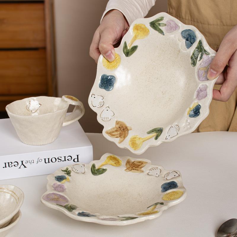 Japanese Retro Rice Bowls, Hand-Painted Bowls, Breakfast Plates, Deep Dishes, Vegetable Plates, Dessert Plates, Light Soup Plates, Salad Plates, Under