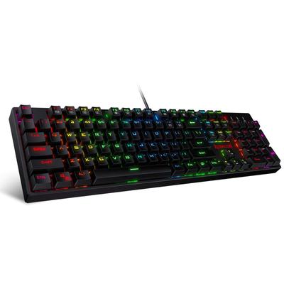 מקלדת גיימינג Redragon K582 104 מקשים מקלדת מכנית עם ציר אדום עם תאורה אחורית LED RGB מקלדת גיימינג משרדית חוטית USB