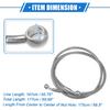 Hydraulic Brake Hose Line Pipeline, 175cm 68.9" 10mm 0.39" Braided Oil Pipe with Tube Nut Universal for Motorcycle ATV Dirt Bike Durable Stainless