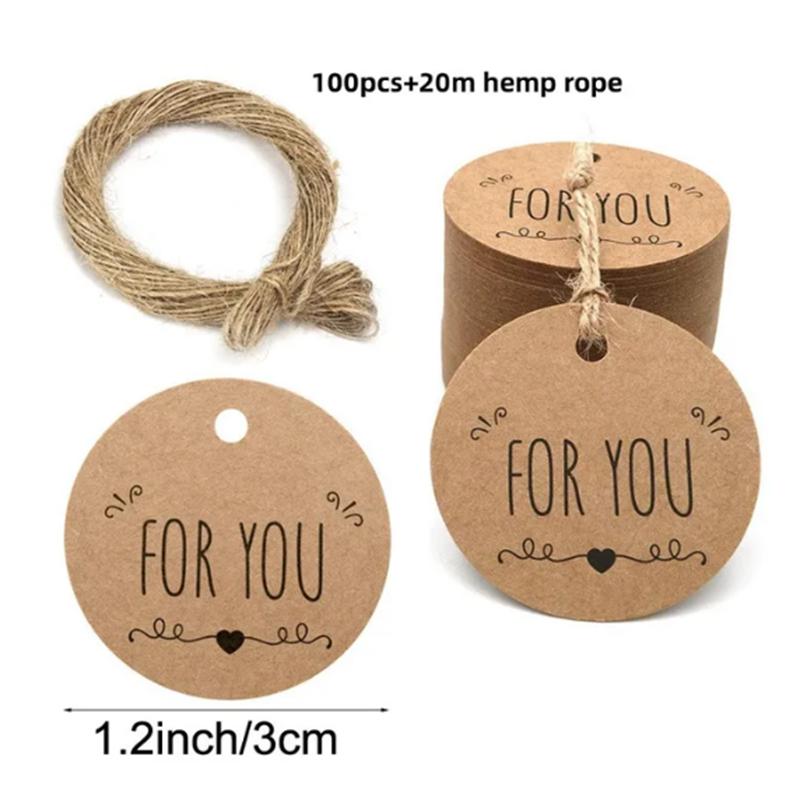 100pcs+20m hemp rope. Thank you for celebrating with us. Handmade tags, gift decorations, blank price tags