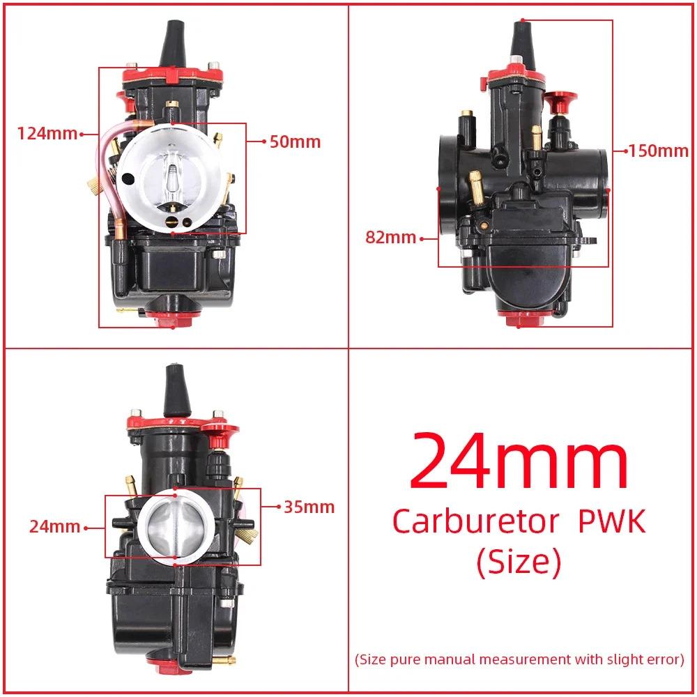 Motorcycle Universal Maikuni Black Carburetor For Maikuni Black PWK Carburetor KR150 21MM 24MM 26MM 28MM 30MM 32MM 34MM With Power Jet 2T 4T Racing