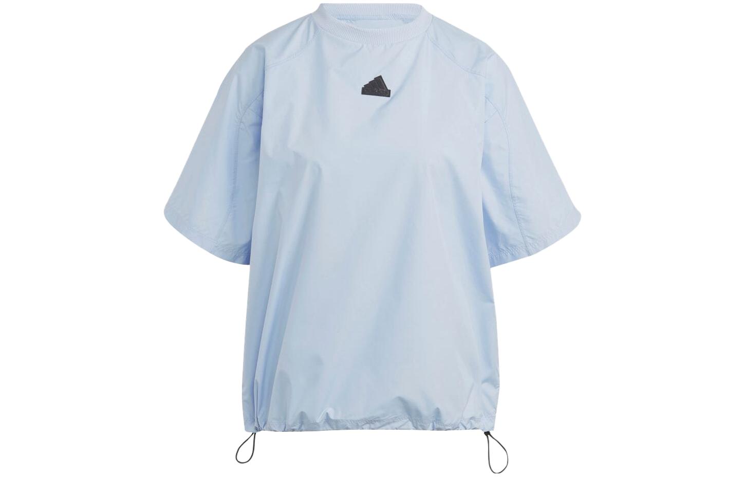 Adidas T Shirts Women s Blue Crew Neck Moderate Straight Fit IC0273 S