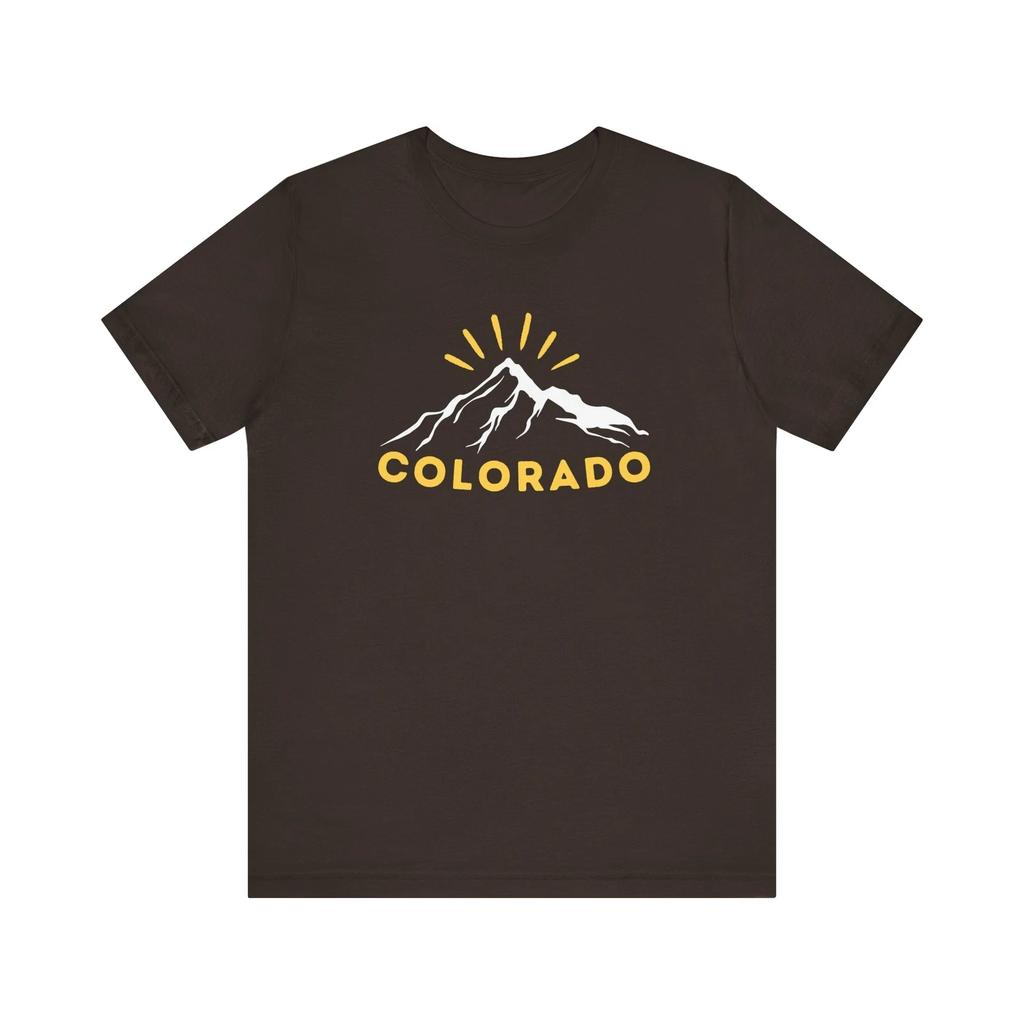 Colorado Mountain Sunrise Unisex Tee Outdoor Adventure Travel Nature Lover Gift
