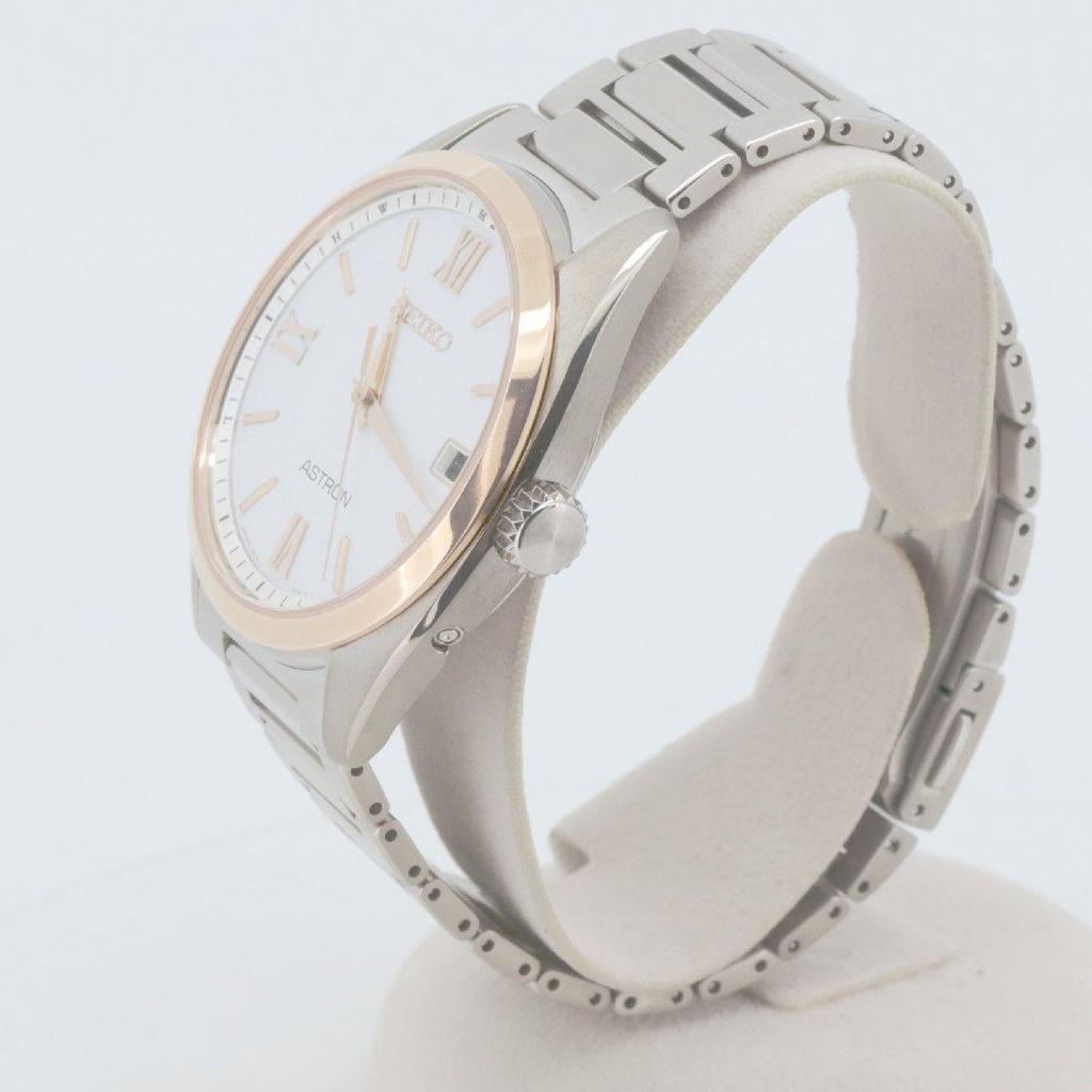 Used SEIKO SBXY034 Men's Watch Solar Radio Titanium Case Belt White Pawnshop Listing