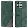 For Motorola Moto G75 5G Case Imprinted Lines PU Leather Splicing Wallet Phone Cover
