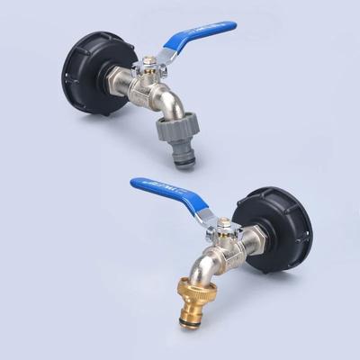 S60x6 Kaba Diş IBC Tank Musluk Bağlantısı x 1/2'' 3/4'' Su Bağlantı Adaptörü 1000L Bahçe Ev Yedek Vana Bağlantı Elemanı