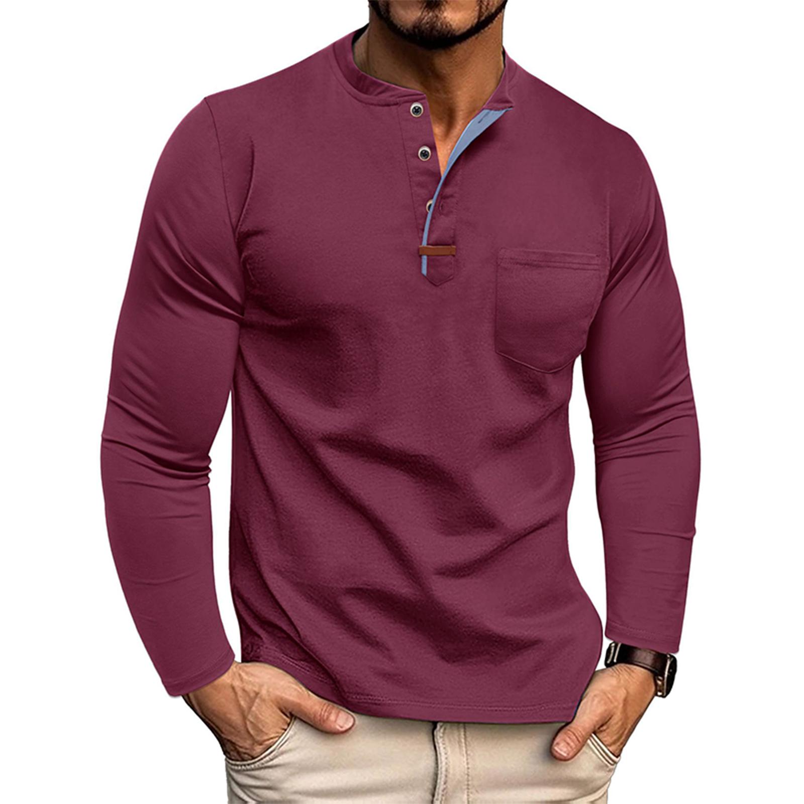 Men S Fashionable T-Shirt, Street Casual Short Sleeved Clothing M винный