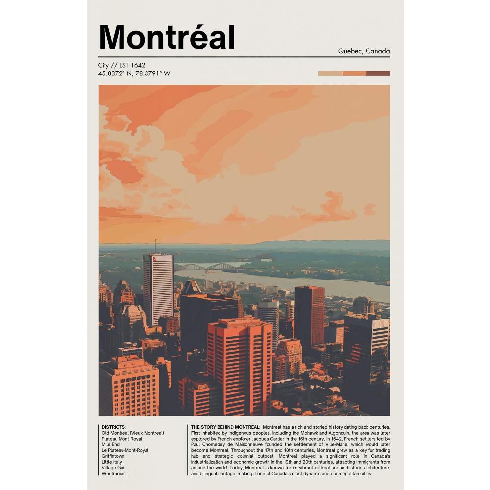 Kanada Reise Chic Stadtlandschaft Poster Vintage St. Johns Toronto Drucke Leinwandgemälde Wandkunst Bilder Heim Wohnzimmer Dekor