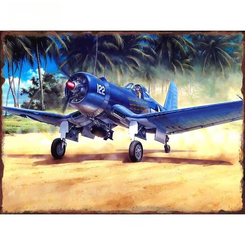 Retro Airplane Car Metal Sign Plates Wall Tin Signs Vintage Posters Living Room House Art Wall Decor Paintings Pictures Mural
