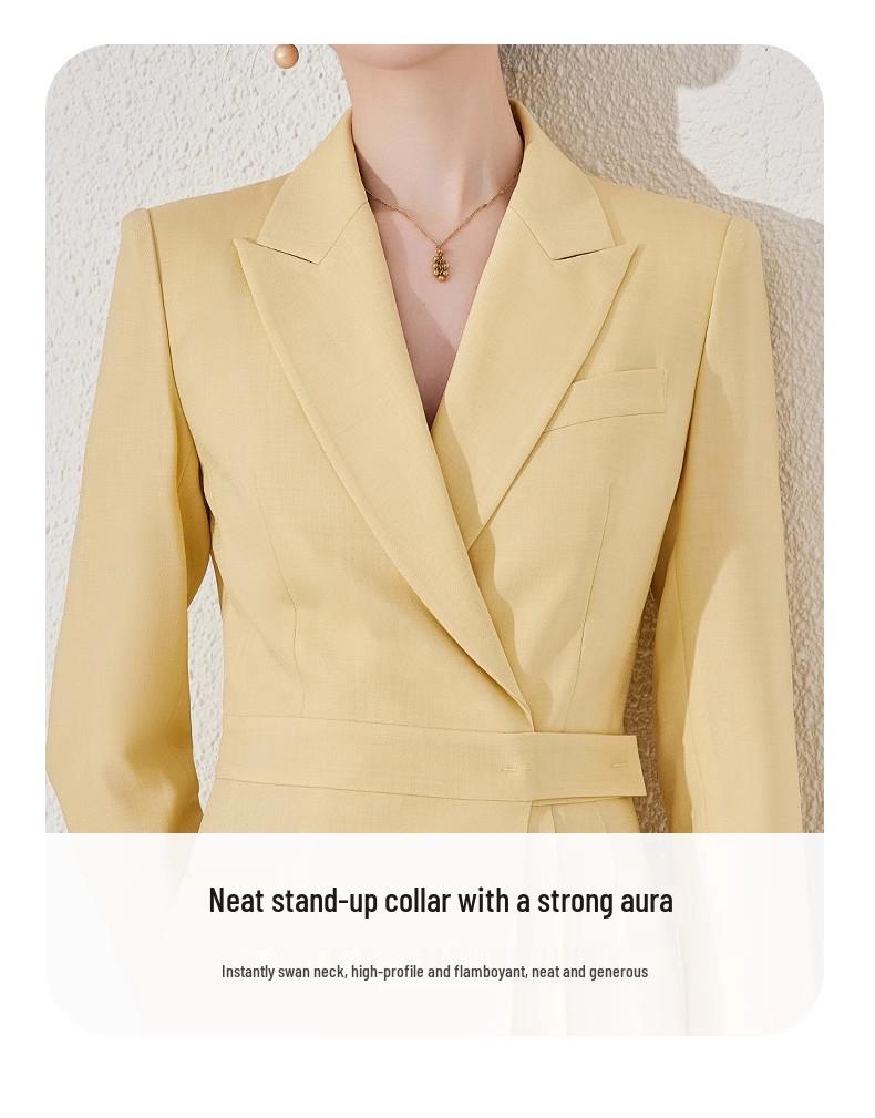 Aishangchen High-End Autumn Suit Dress for Women - Elegant On-Camera Host Style