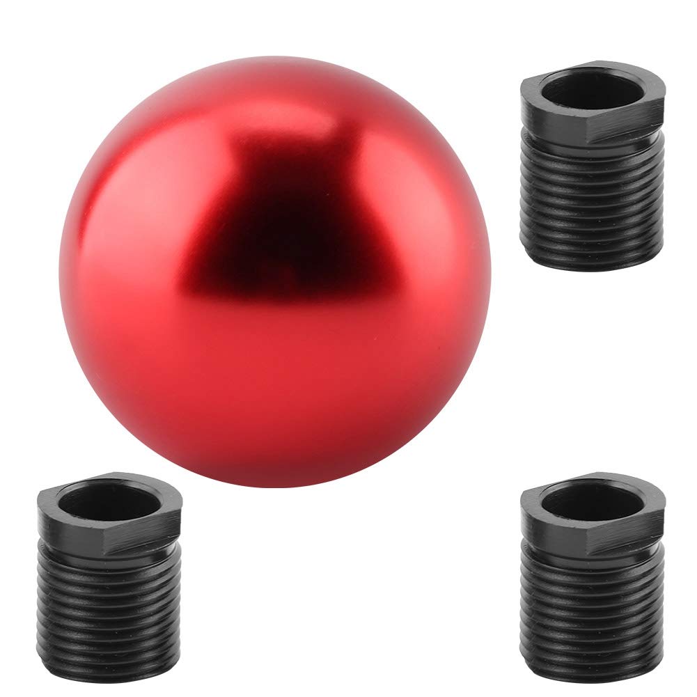 EBTOOLS Car Gear Shift Knob, Universal Manual Knob Circular Spherical (Red)