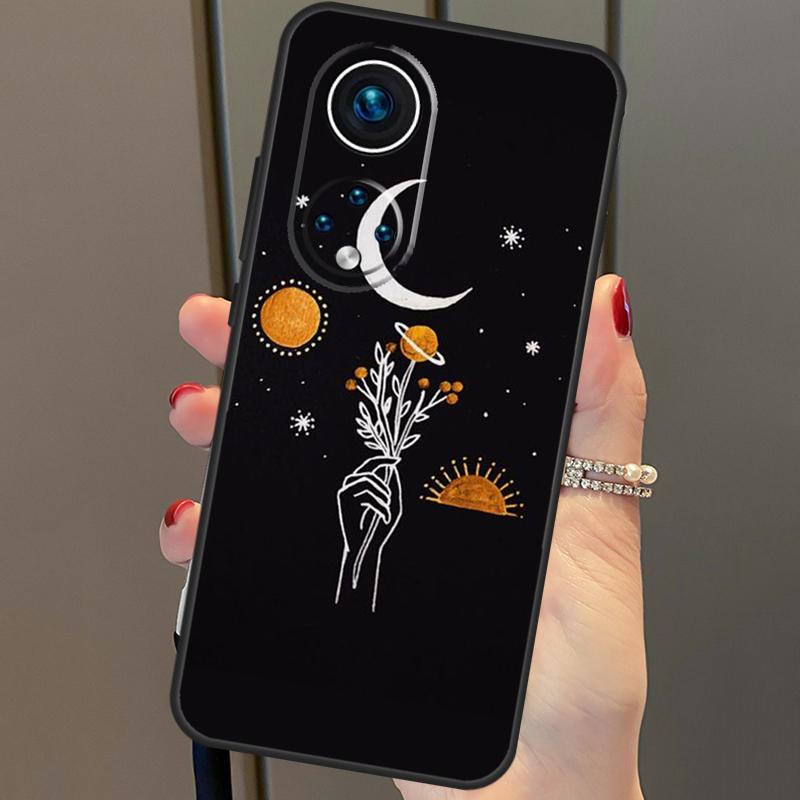 Sun Moon Flowers Cover For Honor 90 70 50 Magic 6 Pro Magic 5 Lite Honor X6a X7a X8a X9a X8b X9b X8 X9 Case