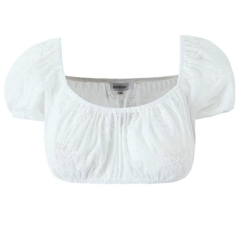 

White Beach Two Piece Set Fashion Cake Skirt Seaside White Beach Sexy Two-piece Set White Top L