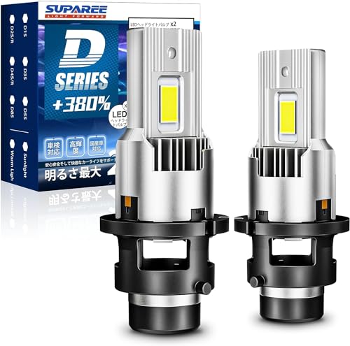 SUPAREE D2S LED Headlight, Vehicle Inspection Compliant, Easy to Install, Super Bright, D2S LED Exclusive, No Wiring, 18000lm, 35W2, DC12-24V, 65