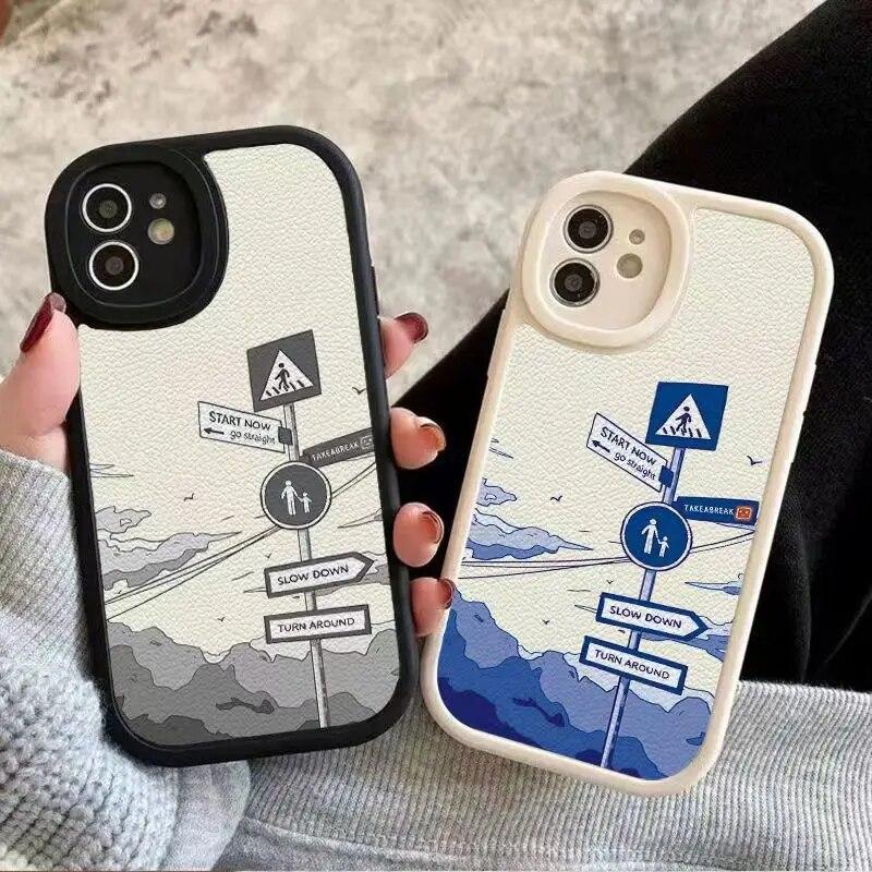 

Чехол для iPhone 14, модный кожаный мягкий чехол в стиле ретро 13 12 11 Pro Max Mini X XR XS Max/7 8 14 Plus SE 2020, противоударный чехол