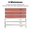 Knife Sharpener System with 6 Whetstones Desktop Clipon Knife Sharpener Kit 360degree Rotation