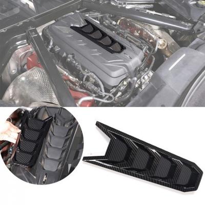 Carbon Fiber ABS Engine Shroud Cover Panel Cover Trim For Corvette C8 -2025