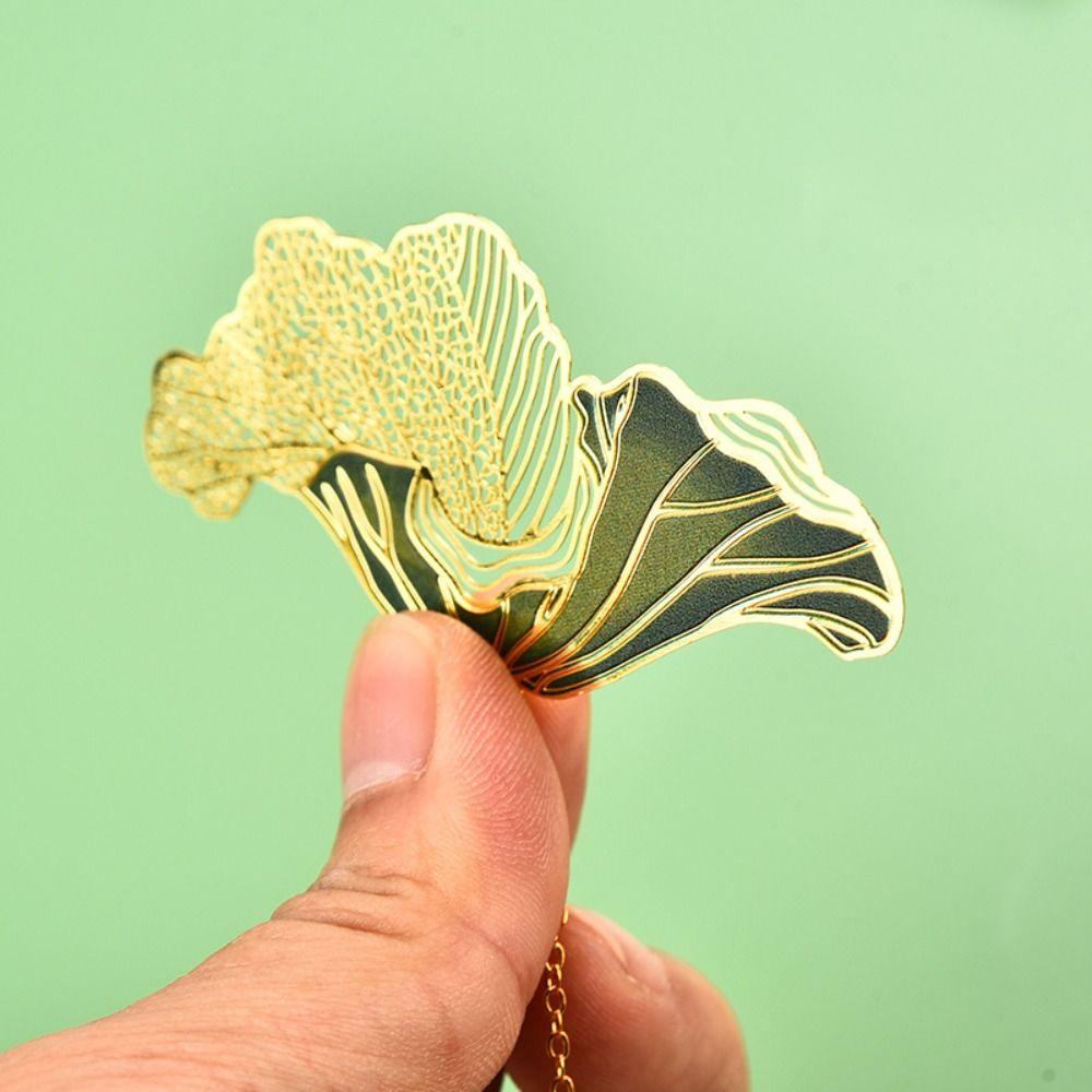 Lotus Leaf Lotus Leaf Book Mark Roses Rose Bookmark New Year Gift Metal Bookmark Page Marker