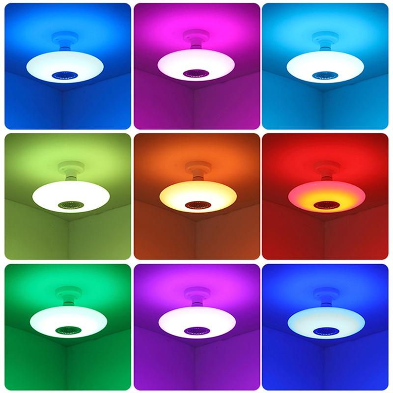 48W/28W/18W LED Ceiling Light Bulb with Bluetooth Speaker Dimmable Modern Music Lamp with Remote for Home Party 16/23/30cm