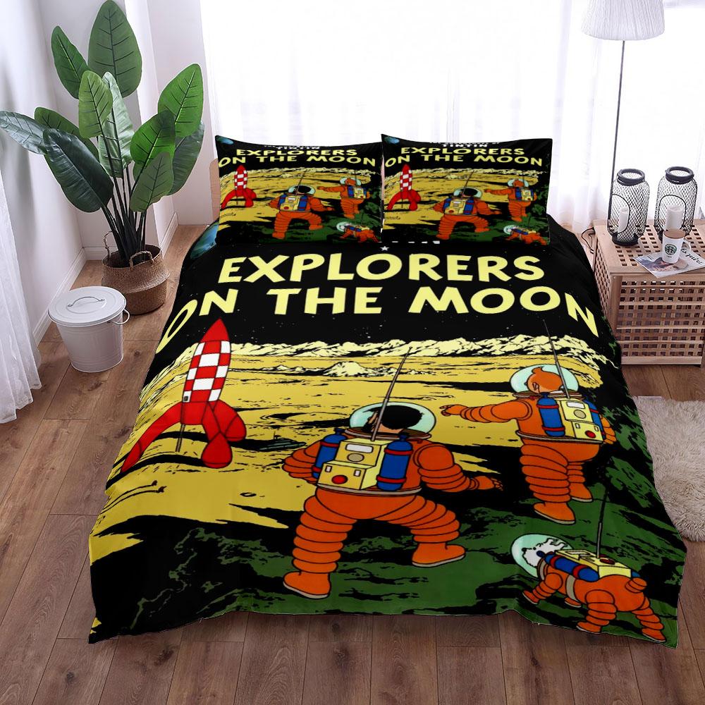 

Комплект пододеяльника Приключения Тинтина Кинг Квин Дабл Фулл Твин Одинарный Размер Комплект постельного белья EU single(135x200cm)