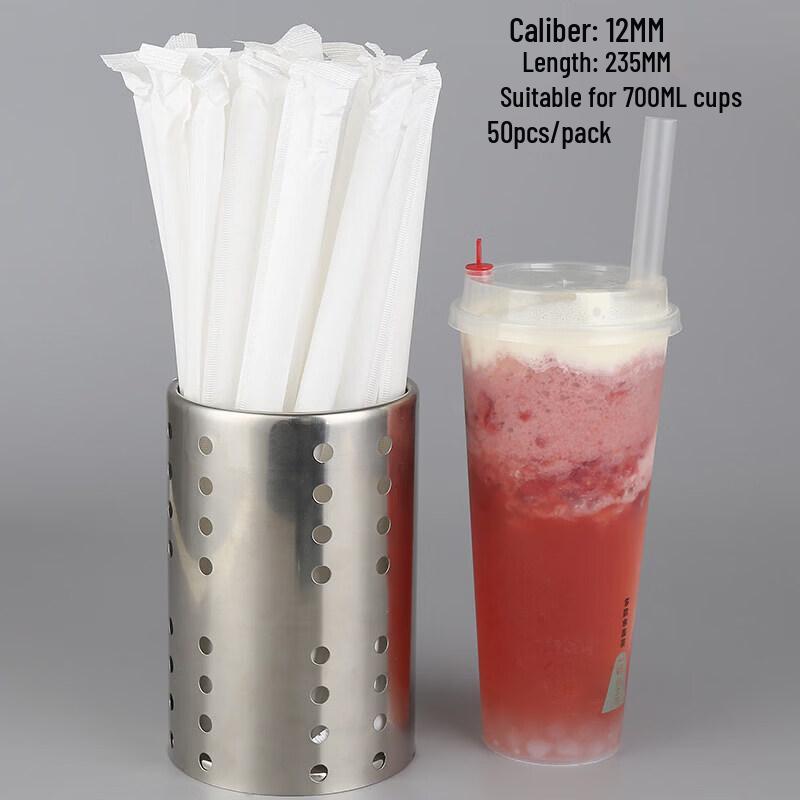 Disposable Pointed Drinking Straws for Boba Tea