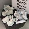 Summer Fashion Breathable German Training Shoes Mesh Comfortable Casual Dad Shoes Platform Concave Shape Girls Sports Running Shoes