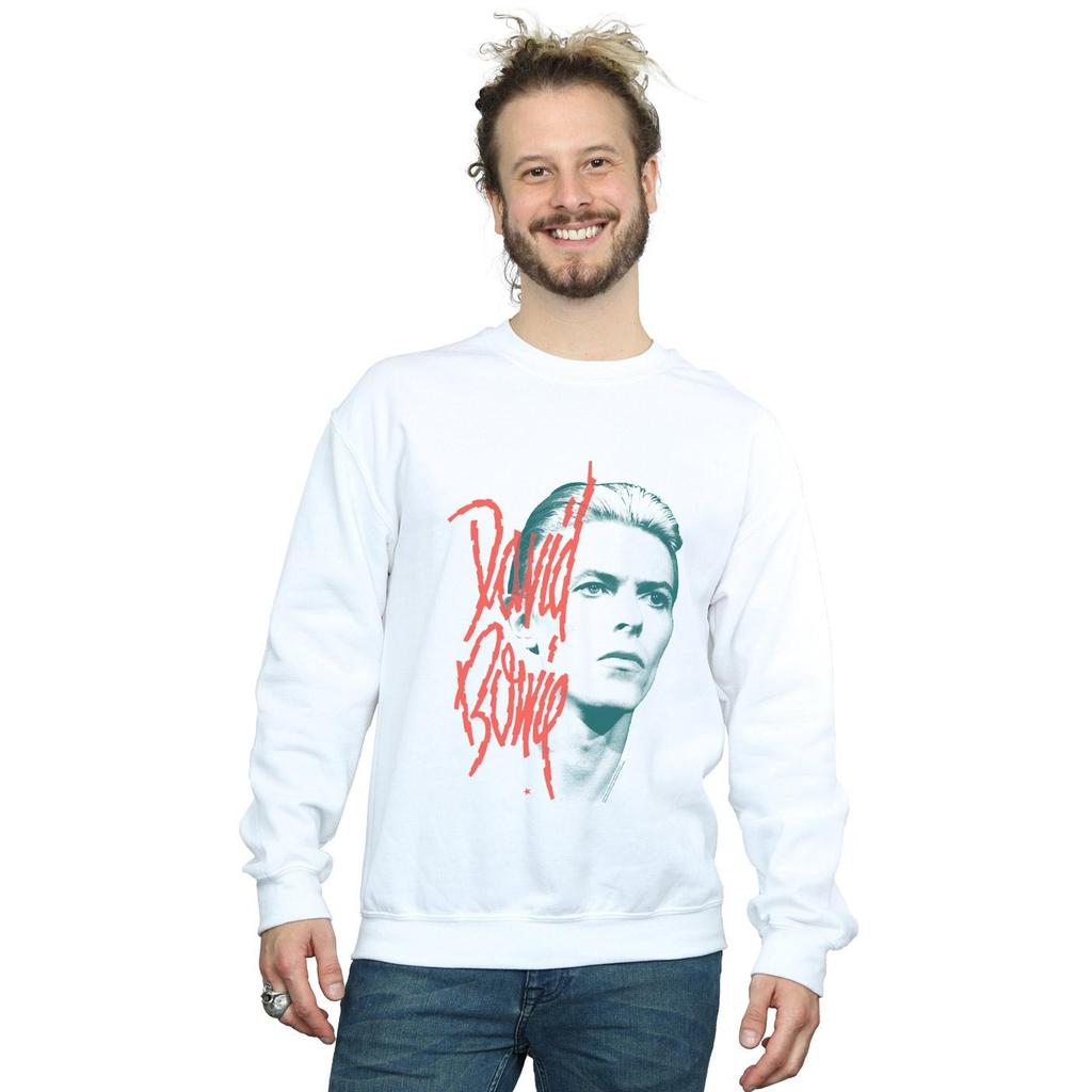 David Bowie Mono-Stare-Sweatshirt für Herren