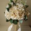 European Style Bridal Bouquet with Small Roses - Pink & White