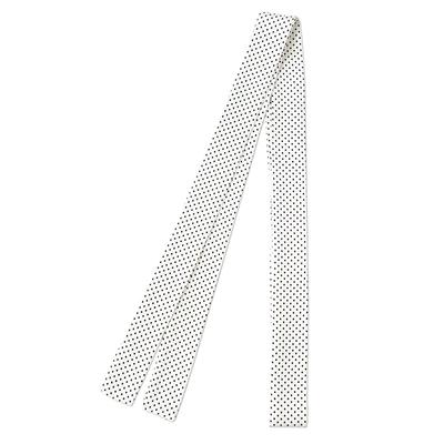 [D+Arts] Ribbon Tie Bow Tie Polka Dot Small 3cm Wide Hand-Tie Type Made In Japan Men's Women's (White)