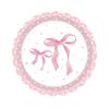 Lace Pink Bow-themed Girl Birthday Party Tableware, Disposable Paper Plate Decorative Items