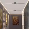 Modern Long Ceiling Lights for Living Room Bedroom Aisle Corridor Remote Control Dimmable led Ceiling Lamp Black/White Aluminium