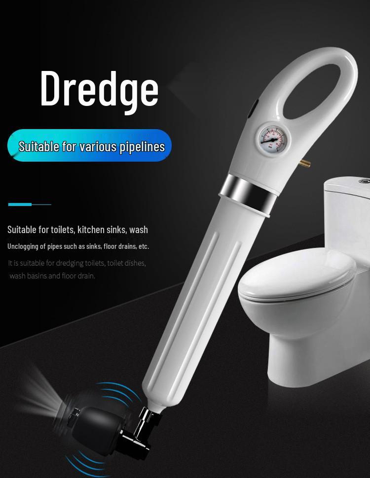 High-Pressure Toilet & Drain Unclogging Tool for Kitchen and Bathroom
