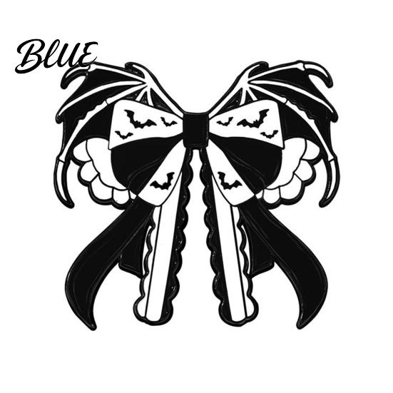 Durable Enamel Pin Brooch Pin Skull Bow Design Brooch Halloween