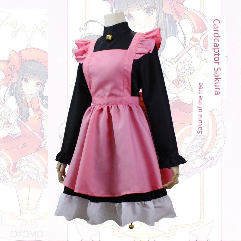 Cardcaptor Sakura Cosplay Costume Kinomoto Sakura Rei Ka Cat Outfit Pink Black Cat Girl Sakura Cosplay Anime