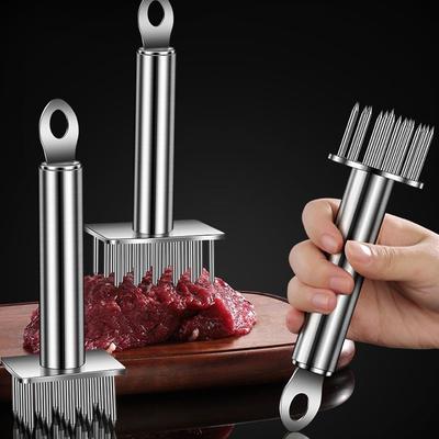 304 Stainless Steel Meat Tenderizer Ultra Sharp Needle 12/18/23/28 Needles Kitchen Hitting Mallet Professional Tool