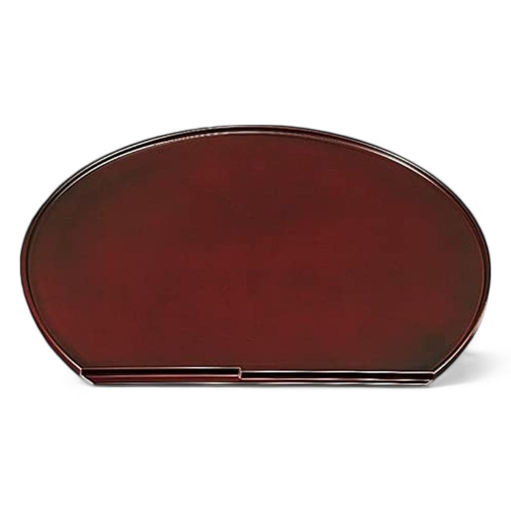 Teak Lacquerware 15cm Made In Japan J-kitchens Tray, 45cm, Half-Moon Shape, Diameter,