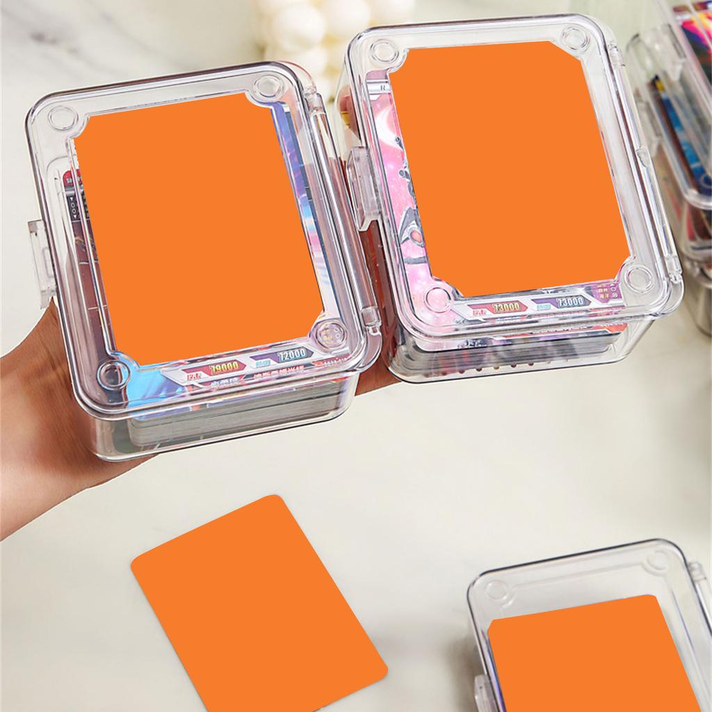 Practical Card Organizers Clear Case Convenients Clear Card Case Plastic Card Storage Box for Card Collector Card Trader